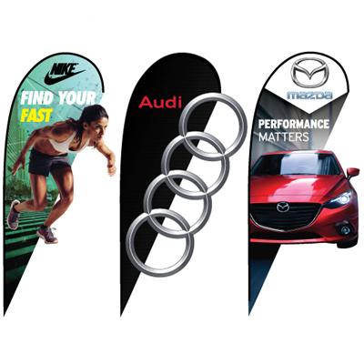 China High Quality Custom 3D Printing Doublde Side Printing Logo Car Window Teardrop Flag For Car Promotion for sale