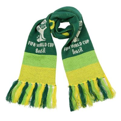 China Soccer Scarf Personalized Custom Knitted Scarf Soccer Club Fan Scarf Jacquard Knitted Scarf for sale