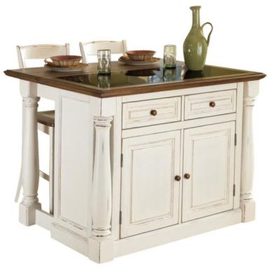 China Durable Kitchen Island and Two Stools Monarch Collection for sale