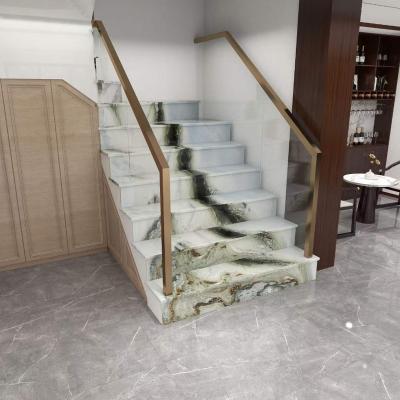 China Brazil modern natural marble panda white marble slab for stair background marble wall for sale