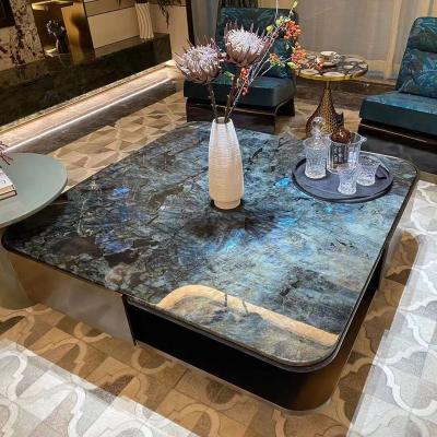 China (Size) Adjustable Modern Furniture Legs Marble Top Dining Tables Designs Stainless Steel Black for sale