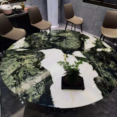 China Factory Convertible Living Room Decoration Round Dining Table T-Rack Marble Coffee Table for sale