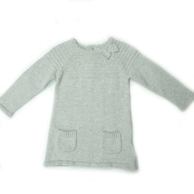 China Wholesale high quality low price anti-shrink small kids knit sweater dress for sale