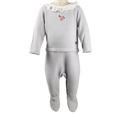 China 2021 New Design Knitted 100% Cotton Toddler Baby Long Sleeve Romper for sale