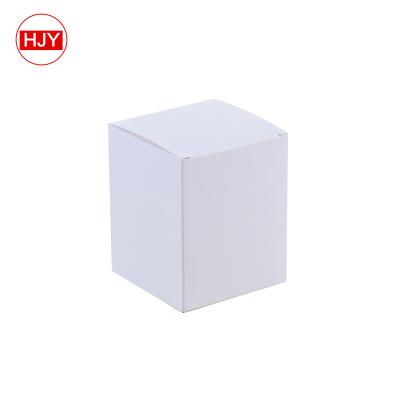 China Recycled Materials Card Paper Square Cheap Custom White Folding Boxes Chalk Packing Box for sale