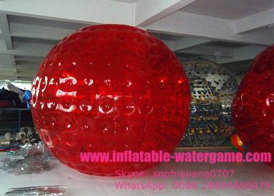 China Red Rolling On Grass Inflatable Zorb Ball 2.8M Outside Diameter With 6 - 8 Pcs Handle for sale