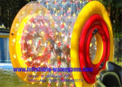 China Custom Color Dots Inflatable Rolling Ball ,  Giant Inflatable Ball To Ride In for sale