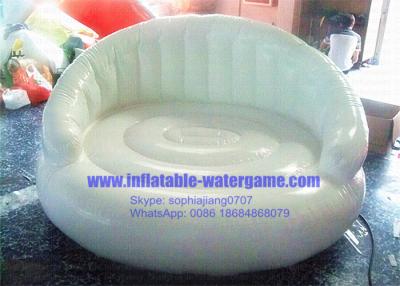 China 0.6mm White PVC Floating Inflatable Water Sports 3 Person Inflatable Water Sofa for sale