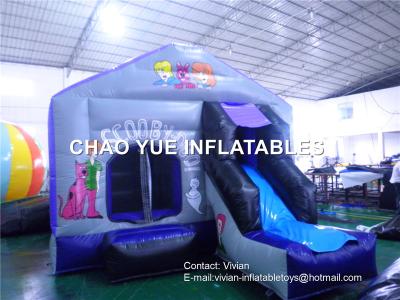 China Aufblasbares federnd Schloss Scooby Doo mit Dia, hochfestes PVC-Planen-Material zu verkaufen