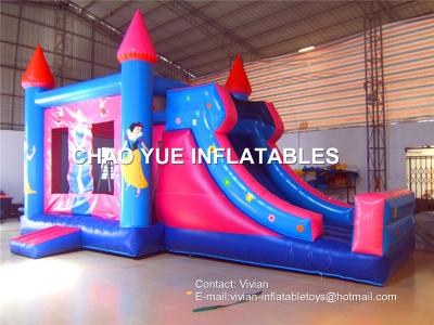 China Schloss Prinzessin-Combo Slide Inflatable Bouncy mit Handdruck-und Silking-Drucklogo zu verkaufen