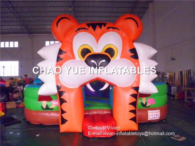 China Tiger geformtes aufblasbares aufprallendes Schloss-Mode-Entwurf CER Zertifikat für Spielplatz zu verkaufen