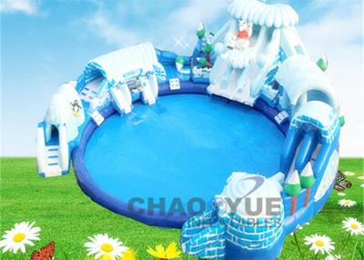 China Commercial PVC Snow World Inflatable Floating Water Park CE Blower 18 OZ for sale