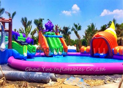 China Outdoor 30m 18OZ PVC Octopus Slide Inflatable Aqua Park Inflatable Water Games for sale