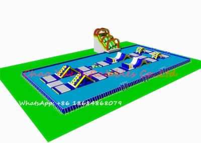 China Steel Frame Pool Inflatable Water Park / Inflatable Theme Park For Playground for sale