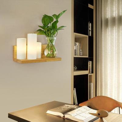 China Modern Nordic Wood Art Wall Lamp New Simple and Creative Wall Light for Living Room Hallway Home Indoor Decorative Aisle for sale