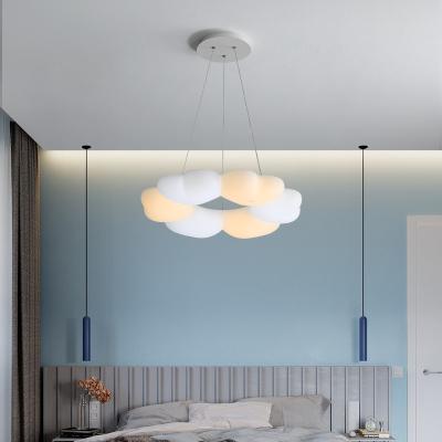 China Contemporary Modern LED Pendant Lights Flower Hanging Lighting for Living Room Decor Princess Girl Room Ceiling Cloud Lamp by Dinnin for sale