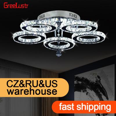 China K9 Crystal Led Chandeliers Lighting Modern Plafon Chandeliers Lighting Fixture Outdoor Ceiling Mounted Lamps For Kitchen Home Decor Indoor Lighting Fixtures for sale