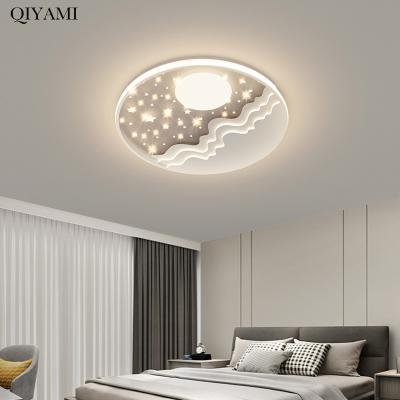 China Surface Mounted Modern Round LED Ceiling Chandelier Lights For Living Room Bedroom Deco Indoor Lamps Light Fixtures Creative Chandelier for sale