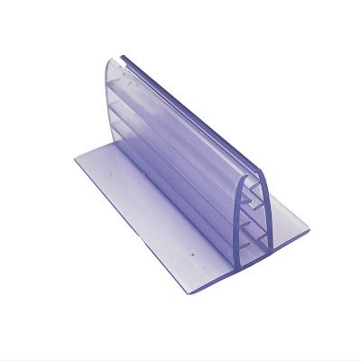 China Industrial Soft Super Transparent Plastic Supermarket Shelf Display Bracket PVC Coextruded Clip Tooth PVC Promotional Clip for sale