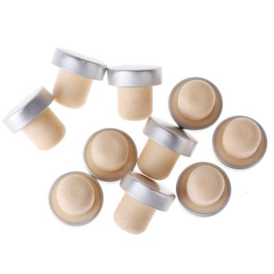 China Non Spill Synthetic Plastic Or Aluminum Cap Cork Stopper For Wine Bottle for sale