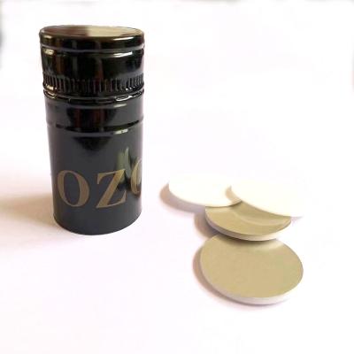 China Non Spill 30mm 33mm 34mm 36mm 38mm Aluminum Capsules Cap With Plastic Liner Closures for sale