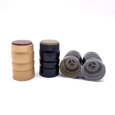 China Non Spill Vodka , Whiskey Capsule Plastic Insert Aluminum Ropp Caps for sale