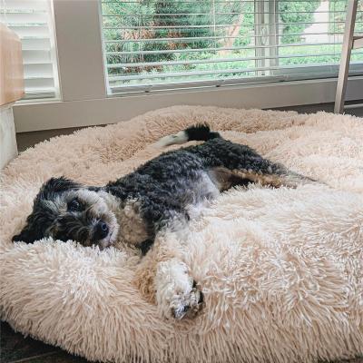 China Hot Selling Comfortable Imitation Canvas Foam Soft Breathable Cat Dog Pet Bed Jacquard Fabric Memory for sale