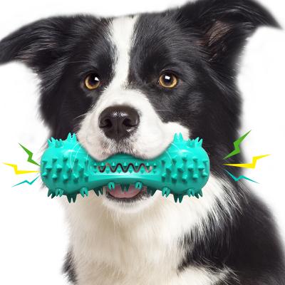 China Durable Dog Toys Puppy Toothbrush Teeth Cleaning Chew Toys Durable Natural Rubber Dog Toothbrush for sale