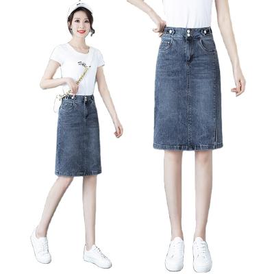 China Long Jean Women Skirts High Quality Breathable Plus Custom Denim Skirt for sale