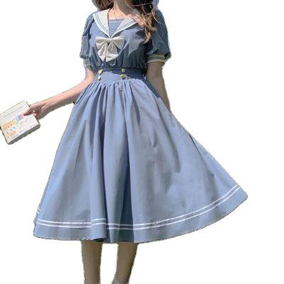 China JK printing fashion patchwork bow tie anti-static shorts sheath loose women casual dresses for sale