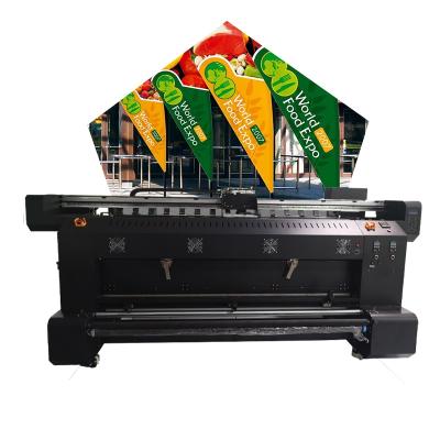 China Hotels I3200 /4720Print Head Inkjet 2m Height Sublimation Printer Textile Digital Flag Machine for sale