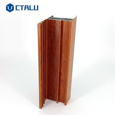 China building & Decoration Interior Home Using Aluminum Wood Grain Aluminum Wood Color Profiles Sliding Door for sale