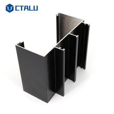 China building & Thailand Aluminum Sections Thickness 0.65mm Thin Aluminum Profile Powder Coating Black for sale