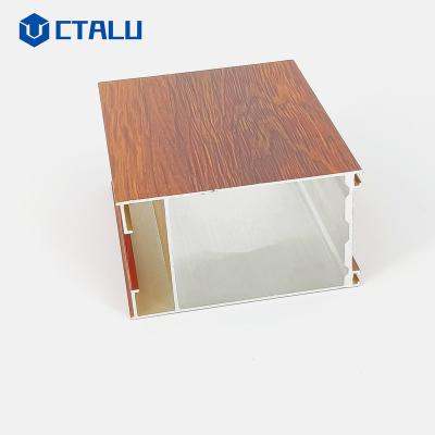 China building & Decoration custom aluminum profiles for door and window 5.85 meter aluminum extrusions wood finish aluminum sections for sale