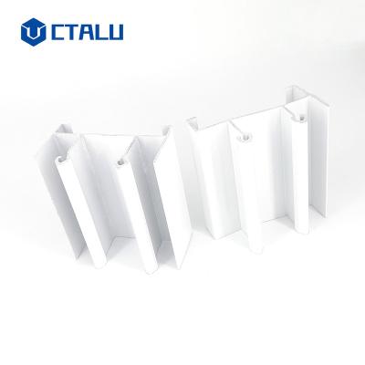 China building & Decoration 6063 - T5 Aluminum Extrusion Thermal Break Aluminum Color Lock White Upright Or Top Bottom Rail Profiles for sale