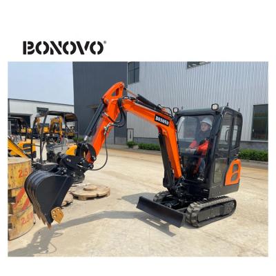 China Machinery Repair Shops BONOVO 1.2 ton 1.8ton small excavator carwler excavator 2 ton mini digger mini with CE&EPA certificate for sale