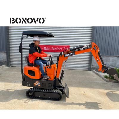 China Machine repair shops new mini 2021 BONOVO excavator mirco crawler digger 0.8 ton 1 ton 1.2 ton small excavator for sale for sale