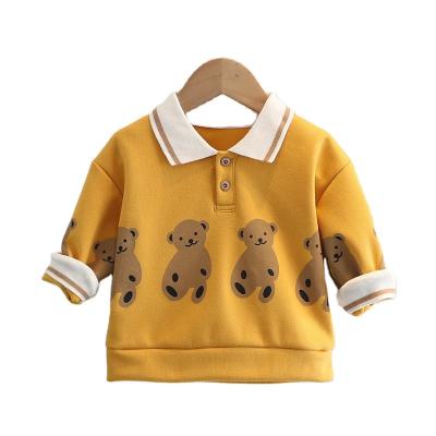 China Long sleeve anti-shrink polo bear pattern boys' and girls' clothing children's clothing spring and autumn for sale