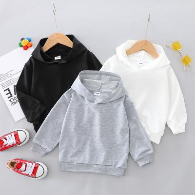 China Anti-pilling Spring Hooded Solid Color Sweater Boys and Girls Clothing Wholesale and Cheap Autumn Casual Wear Children's Clothing for sale