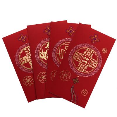 China Hong Bao Luxury Chinese New Year Package Traditional Red Wallet Gift Envelope Acceptable Envelope Print Red Pocket Gift Envelope for sale