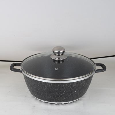 China Gas Cooker Aluminum Alloy Nonstick Coating Soup Pot 28 Cm With Lid Serving for sale