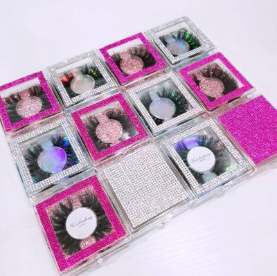 China Qingdao super flexible free sample wholesale tapered 3d mink lashes private label 25mm 3d mink eyelashes seller for sale