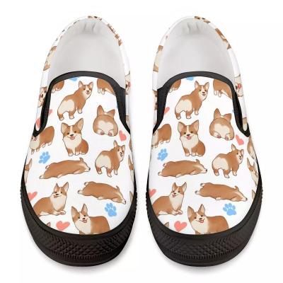 China CUSHIONING Flats Outdoor Walking Shoes Cute Fox Paw Design Sneakers Women's Shoes Lovely Ladies Casual Tops Supplier Slip On Party for sale