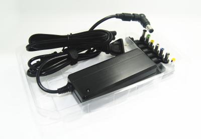 China Black IEC / EN60950 Universal Notebook Power Adapter with DC Jack for sale