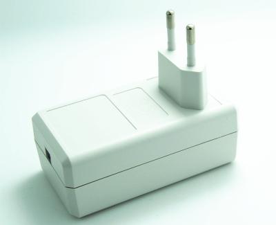 China White EU Plug 2 Pins AC Charger Adapter for LED Lights / LCD Monitor for sale