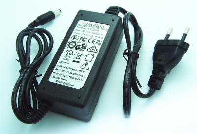 China EU Plug 24W 12V 2A Desktop DC Power Supply Adapter with Two Wire Connect for sale