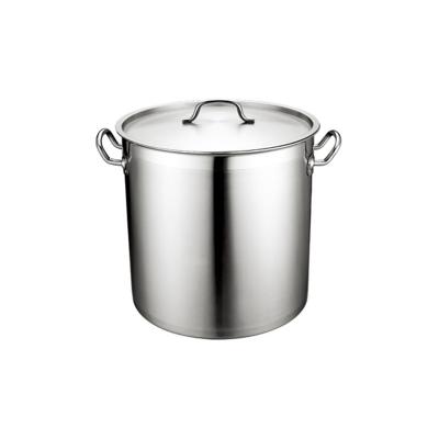 China Commercial Multifunctional Silver Compound Stainless Steel Bottom Pot Steel Pot Sustainable Professional Manufacturer for sale