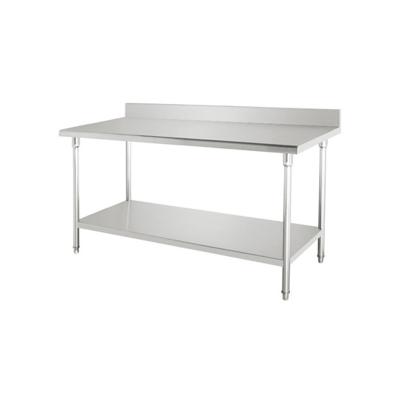 China Other High Quality Commercial European Round Stainless Steel Tube Workbench With Water Baffle Workbench for sale