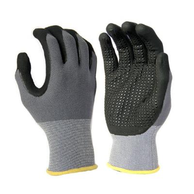 China Microfoam Gloves Microfoam Plus With PVC Dots Gloves , Touch Screen Support for sale