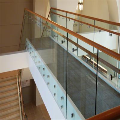 China Graphic Design Aluminum Glass Balustrade With 12mm Thickness Staircase Glass Railing for sale